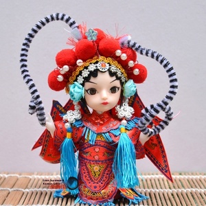 Regalo de marea Nacional 5 pulgadas versión <span class=keywords><strong>Q</strong></span> Ópera China muñeca de seda resina de dibujos animados decoración del hogar ornamento pequeño regalo - Product Image 6