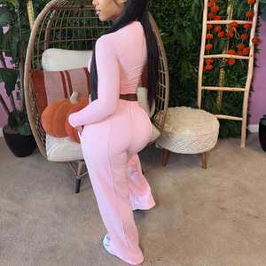 Dropshipping Vêtements pour femmes de haute qualité Vente chaude d'automne Hauts et pantalons unis pour femmes Ensembles décontractés de bureau - Product Image 4