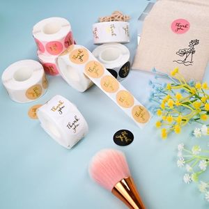 Round Gold Foil Stickers Roll Self Adhesive Small Business Packaging Seals For Birthday <b>Gift</b> <b>Envelopes</b> - Product Image 5
