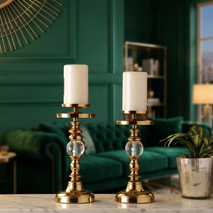Bougeoir de luxe en métal doré pour la décoration intérieure Nouveau design Bougeoir de table de mariage pour Noël et d'autres occasions - Product Image 6