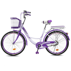 <span class=keywords><strong>Bicicleta</strong></span> Urbana Híbrida para Mujer, Talla <span class=keywords><strong>28</strong></span>, <span class=keywords><strong>28</strong></span> Pulgadas, Una Velocidad, con Canasta, Cuadro de Acero Resistente a Impactos, Capacidad de Carga de 120 kg, Estilo Vintage - Product Image 5