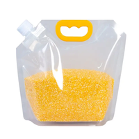 Emballage liquide transparent debout buse d'aspiration poche bec haut bière boisson jus Grain sacs d'emballage avec robinet
