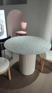 Japón diseño forma redonda 1,35 dia hogar comedor muebles de madera maciza moderno italiano cena <span class=keywords><strong>Centro</strong></span> mesas Villa mesa de comer - Product Image 4