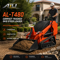 Mini-chargeuse sur chenilles T480, chargeuse compacte sur chenilles de 350 kg, chargeuse multifonction EPA Euro5 pour la construction et l'agriculture