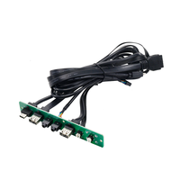 Câble de carte mère pour panneau avant d'ordinateur PC, double USB 3.0, Type-C, alimentation, interrupteur LED, entrée/sortie audio et microphone, personnalisable, en stock