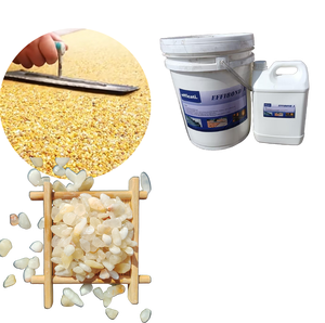 Resina lavata di pietra vernice superficie della parete pavimento esterno cortile paesaggio applicazione sabbia epossidica pavimento vernice - Product Image 1