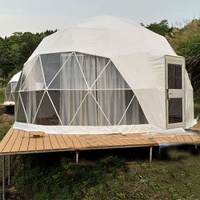 Tente dôme géométrique transparente de 5m pour maison Igloo extérieure Glamping