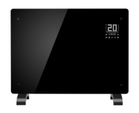 Chauffage mural électrique intelligent à panneau de verre noir, contrôlable par application, à économie d'énergie, pour la maison, le bureau et l'hôtel (vente en gros)