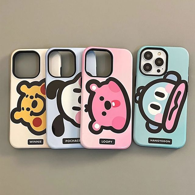 For iPhone 16 15 14 13 12 11 Pro Max XSmax XR X XS 7 8Plus All-inclusive Shell Cartoon Graffiti Mobile Phone Case