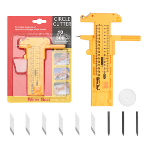 סרגל חיתוך מעגלי מתכוונן של RTS, קוטר 1 ס\\\"מ-30 ס\\\"מ, כלי לעבודות עור לחיתוך נייר ועור - Product Image 2