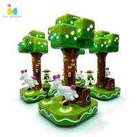Manège Électrique en Plastique pour Enfants, 3 Chevaux, pour Intérieur/Extérieur, Idéal pour la Maison et les Centres Commerciaux