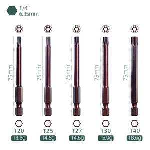 Yunbei Yb Torx <b>Screwdriver</b> <b>Bits</b> 75mm <b>Set</b> 11 Pcs For Diy Repair Tools - Product Image 4