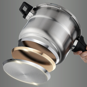 طنجرة ضغط يدوية عالية الجودة من الفولاذ المقاوم للصدأ 304 سعة 7 لتر متعددة الوظائف 5 في 1 للاستخدام المنزلي - Product Image 4