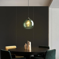 Lampe suspendue moderne en verre vert gris cuisine îlot chambre salon salle à manger luminaires lustres lampes suspendues