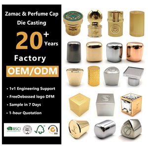 Biểu Tượng Tùy Chỉnh Sang Trọng Sáng Tạo 15 Mm Zamac Kim Loại Nước Hoa Cap-Phổ Fea Hương Thơm Chai Nắp Bìa - Product Image 3