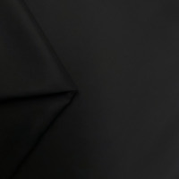 Tissu Nida Jet formel 100% polyester laine pêche, tissu Abaya de Dubaï, tissu coréen noir tissé léger uni pour robe teint