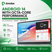 Monitor de Pantalla Táctil 4K Ultra HD de 55" 65" 75" 86" 98" 110", Pizarra Interactiva Inteligente Multitáctil con Tecnología Air Bonded de 55"~110"