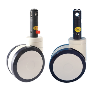 125mm Central Lock <span class=keywords><strong>Caster</strong></span> TPU Rodas Duplas Rodízio para Mobiliário Médico Cama Hospitalar Maca Rodízio Rodas - Product Image 3