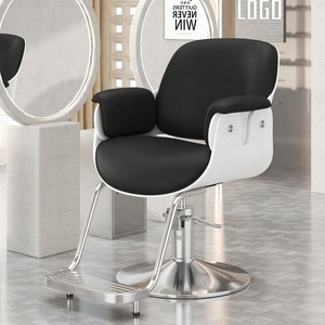 Fauteuil de Barbier Moderne Hydraulique, Chaise de Coiffure Inclinable à 360 Degrés avec Repose-Pieds pour Salon de Beauté - Product Image 3