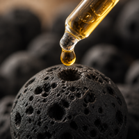 Diffuseur de pierres de lave naturelles, pierre de lave volcanique noire ronde, perles en vrac pour la fabrication de bijoux