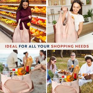 Bolsa de Compras Plegable Ecológica de Poliéster RPET y Nailon Ripstop, con Logotipo Personalizado, Lavable, Resistente, Reutilizable y de Alta Resistencia - Product Image 6