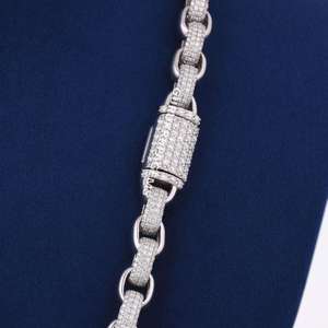 สร้อยคอเพชรหรูหรา 925 เงินสเตอร์ลิง ประดับเพชรสร้างในห้องปฏิบัติการ สำหรับเป็นของขวัญแต่งงานและขายส่ง - Product Image 4