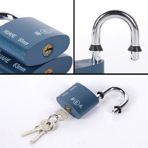 Huahe Safety <b>Padlock</b> 50mm 63mm Iron Body Waterproof Anti-theft Lock for Warehouse Door Student Locker - Product Image 1