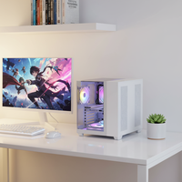 Boîtier PC de jeu personnalisé avec logo d'usine Pcooling, avec verre trempé, ATX M-ATX, tour de PC, châssis de bureau