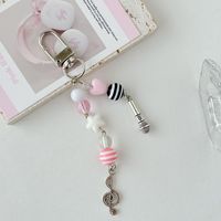 Rose Musique Violon Guitare Mobile Téléphone Sangle pour Femme Musique Thème Belle Ornement Porte-clés Mobile Téléphone Accessoires