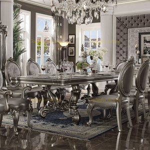 Set <span class=keywords><strong>da</strong></span> Pranzo Tradizionale Europeo di Lusso in Legno Massello Convertibile per 8 Persone con Struttura in Legno Massello Arredamento per la Casa - Product Image 5