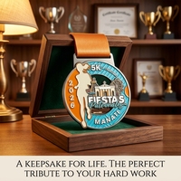 Médaille de marathon personnalisée en gros à prix abordable, médaille de récompense pour événements sportifs, course de relais et trail