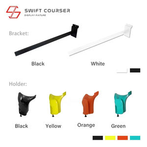 Support de rangement pour clubs de golf en métal en forme de L, avec crochets, revêtement poudré, 4 étagères, pour garage, atelier, vitrine, montage sur mur à lattes - Product Image 6