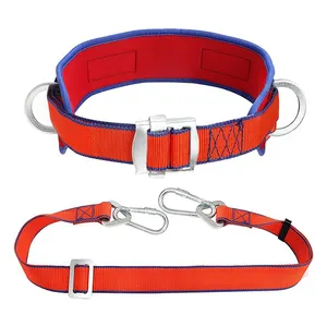 Seat Belt Lanyards with Adjustable Lanyard and Updated Waist Pad Tree Climbing Belt Harness Ladder Safety Harness