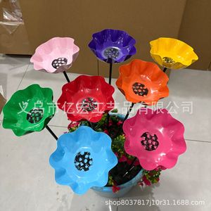Nouvel Arrivage – Pique de <span class=keywords><strong>Jardin</strong></span> Artistique Faite à la Main en Métal, Motif Fleur, Diamètre 15 cm, Mangeoire à Oiseaux pour le <span class=keywords><strong>Jardin</strong></span> - Product Image 2