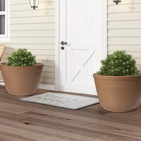 Weicheng Xing Set 2 Pot Bunga & Planter Plastik Modern untuk Dekorasi Rumah, Taman Dalam & Luar Ruangan