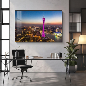 Quadro di Lusso in Resina Epossidica <span class=keywords><strong>con</strong></span> Diamanti Intarsiati a Mano, Grande <span class=keywords><strong>Cornice</strong></span> in Alluminio, Paesaggio Urbano, Natura Morta per Soggiorno e Arredamento Hotel - Product Image 5