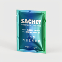 Sachet d'emballage thermoscellable pour masques, imprimé, en feuille d'aluminium pure, pour masques cosmétiques, sachet film à trois soudures latérales