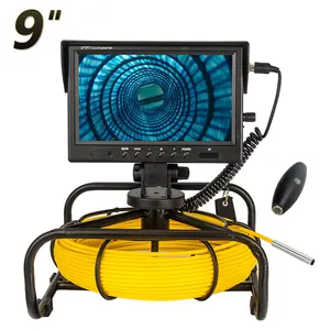 Factory 9-Inch High Resolution Color LCD Screen Stainless Steel Housing Digital Underwater Pipe Inspection Camera Outdoor