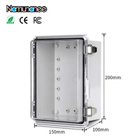 Boîtier de jonction électrique extérieur durable en plastique PC ABS avec couvercle transparent à charnière, indice de protection IP67, boîte de distribution, boîte à interrupteurs