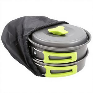 Juego de Utensilios de Cocina <span class=keywords><strong>SHARIN</strong></span> para Acampar, Juego de Ollas y Sartenes de Hierro Fundido con Capacidad de 1-2L, Estufa de Gas Portátil - Product Image 4