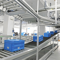 Boîte de rangement pliable en plastique empilable facile à déplacer pour la logistique et l'entrepôt