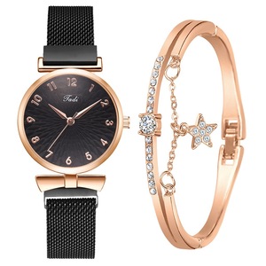 2 Piece <strong>Gold</strong> Plated Bracelet Fashion <strong>Watch</strong> Jewelry <strong>Set</strong> <strong>Rose</strong> <strong>Gold</strong> Ladies Luxurious Diamond Stainless Steel Strap Quartz <strong>Watch</strong> <strong>Set</strong> - Product Image 3