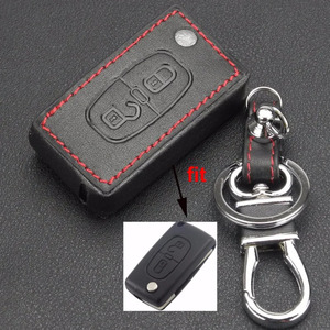 Housse de clé de voiture en cuir PU à 2/3 boutons pour 207 <span class=keywords><strong>307</strong></span> 308 407 807 C2 C3 C6 - Légère et résistante aux rayures - Product Image 2