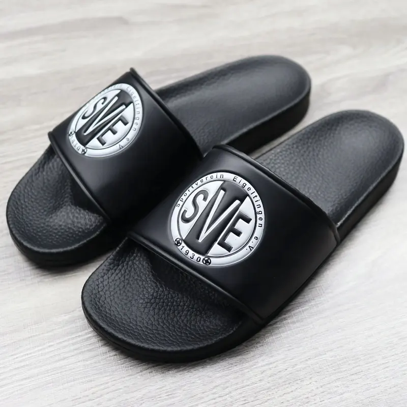 2022 school University football team printed emboss logo male foot wears man custom slippers slide sandals