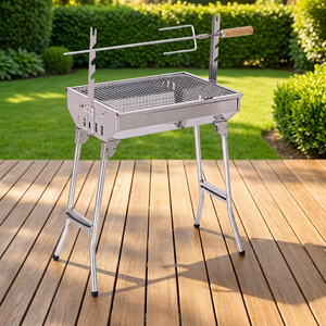 Parrilla Portátil Plegable Giratoria de Acero Inoxidable de Lujo para Exteriores, para Uso Doméstico - Product Image 1