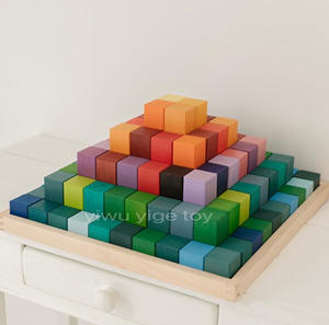 Blocs <span class=keywords><strong>de</strong></span> Waldorf <span class=keywords><strong>arc</strong></span>-<span class=keywords><strong>en</strong></span>-<span class=keywords><strong>ciel</strong></span> Montessori style <span class=keywords><strong>Grimm</strong></span> Puzzle <span class=keywords><strong>en</strong></span> bois Grande pyramide étagée Jouets <span class=keywords><strong>en</strong></span> blocs <span class=keywords><strong>de</strong></span> bois - Product Image 2