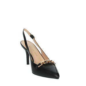 Caril 4FX Slingback sandalo nero verniciato pizzo confortevole 7cm pietre eleganti alla moda con lacci per la primavera estate - Product Image 5