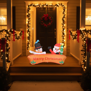 โมเดลเป่าลมซานตาคลอสและตุ๊กตาหิมะแบบกำหนดเองสำหรับตกแต่งคริสต์มาสกลางแจ้ง ลานบ้าน ห้างสรรพสินค้า สำหรับเทศกาลและงานแสดง - Product Image 2