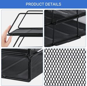 Organisateur de <span class=keywords><strong>bureau</strong></span> de fournisseur de <span class=keywords><strong>bureau</strong></span>, lot de 4 plateaux à lettres empilables avec porte-stylo - Product Image 6