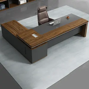 Luxury L Shape Ceo Boss Executive Table Office Traditional Furniture Desk